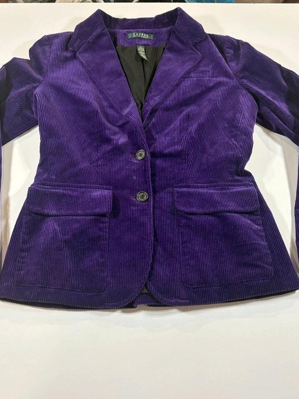 Lauren Ralph Lauren Purple Corduroy Blazer Size 4